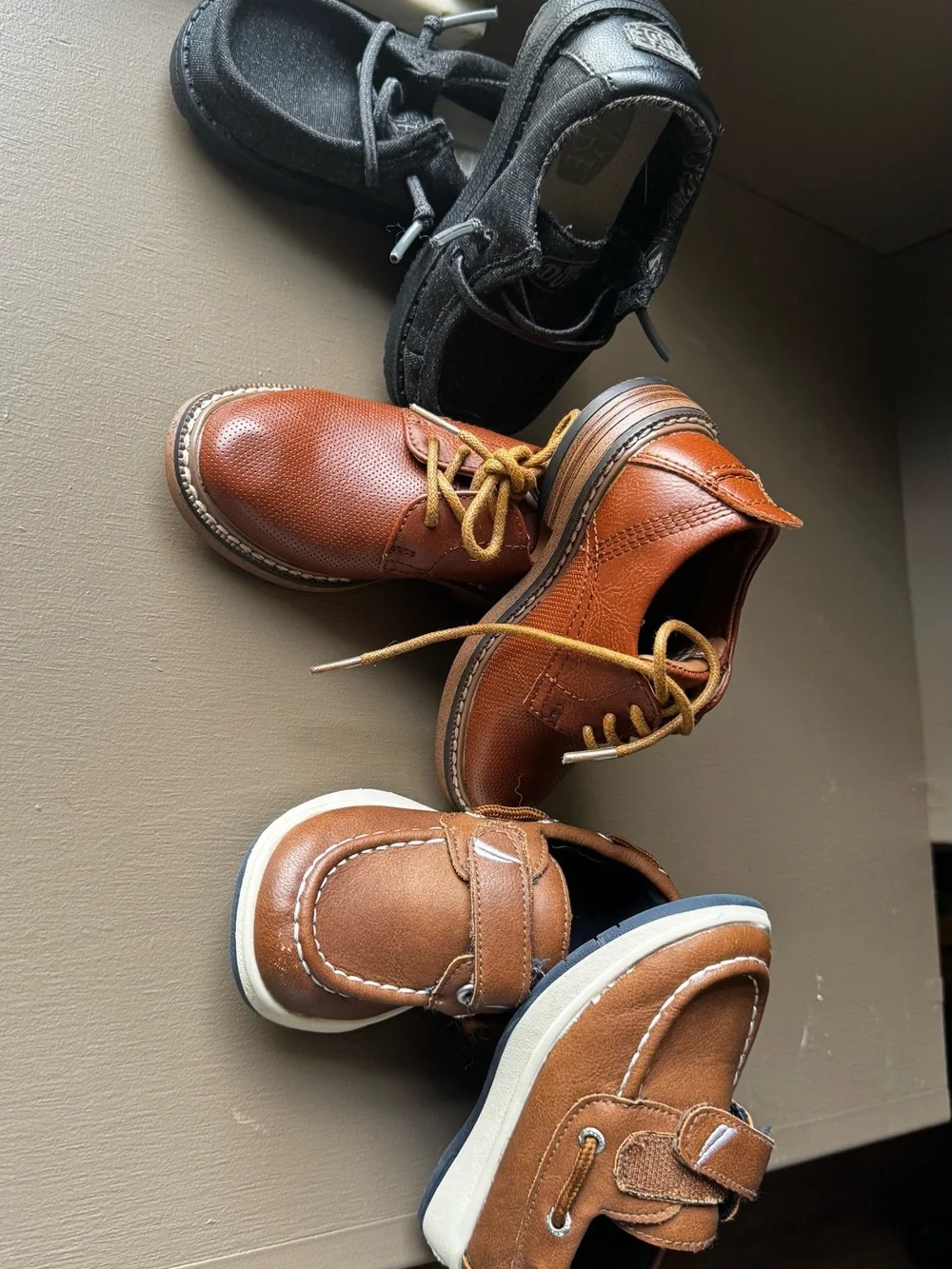 Children's Mixed Dress & Casual Shoes - Brown & Black